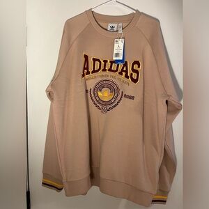 NWT Rare Adidas Originals Mens Embroidered Sweatshirt Size Large